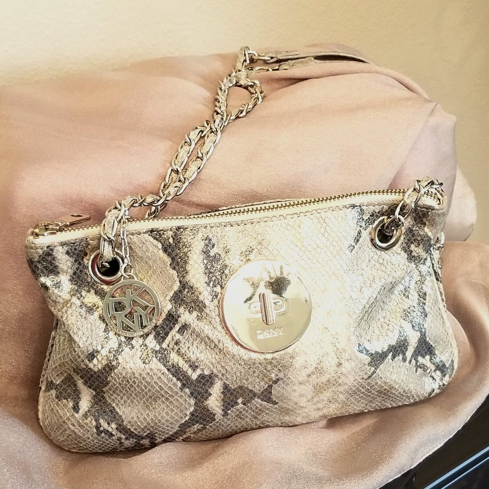 DONNA KARAN NY snakeskin bag